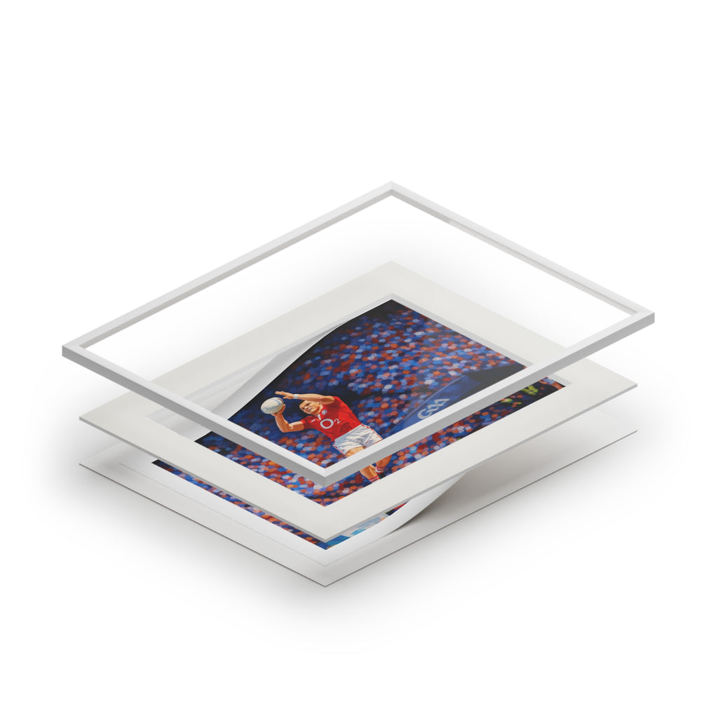 Gaelic Football Catch - Fine Art Print (Passepartout Frame)