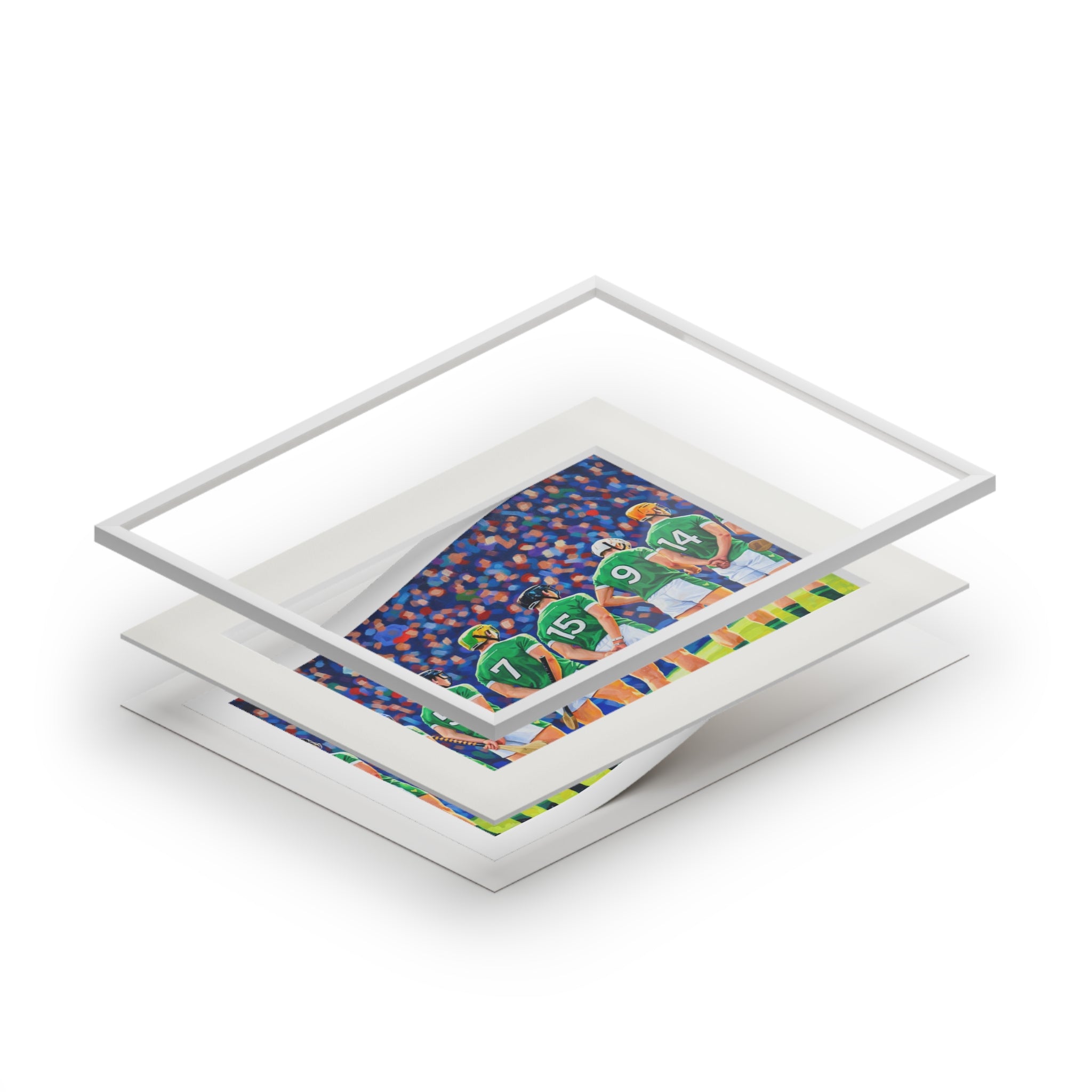 Hurling Line Out - Fine Art Print (Passepartout Frame)