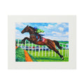 Horse Racing - Acrylic Line Fine Art Print (Passepartout Frame)