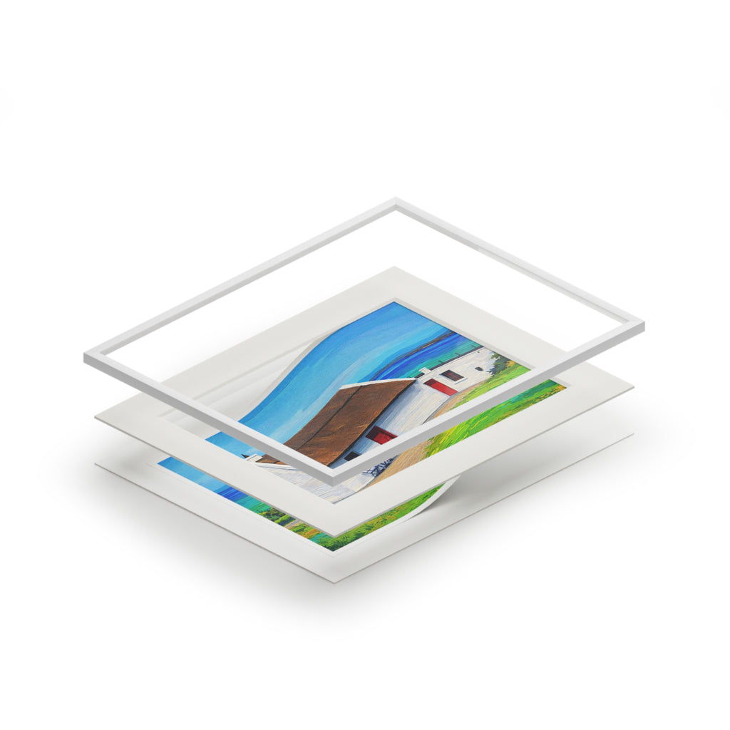 Traditional Irish Cottage - Acrylic Fine Art Print (Passepartout Frame)