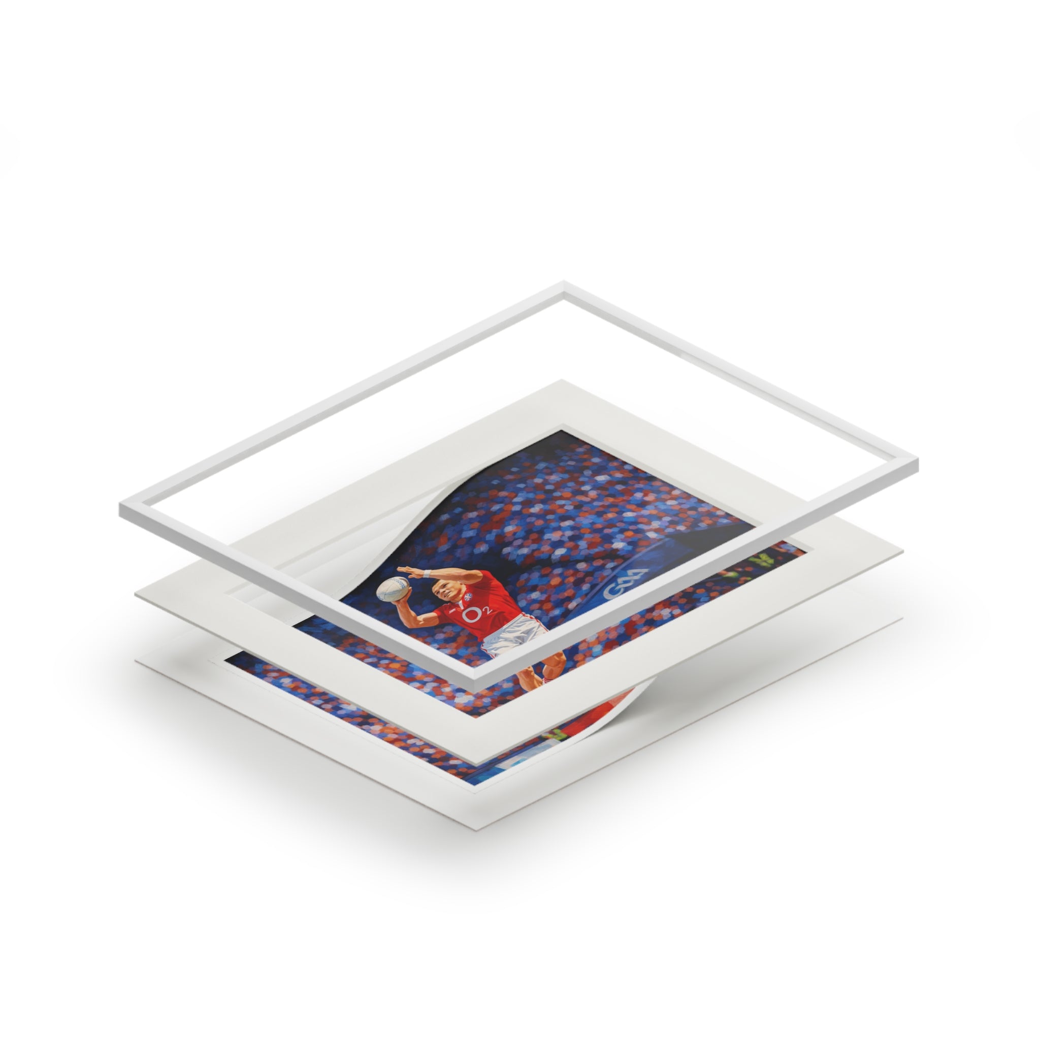 Gaelic Football Catch - Fine Art Print (Passepartout Frame)