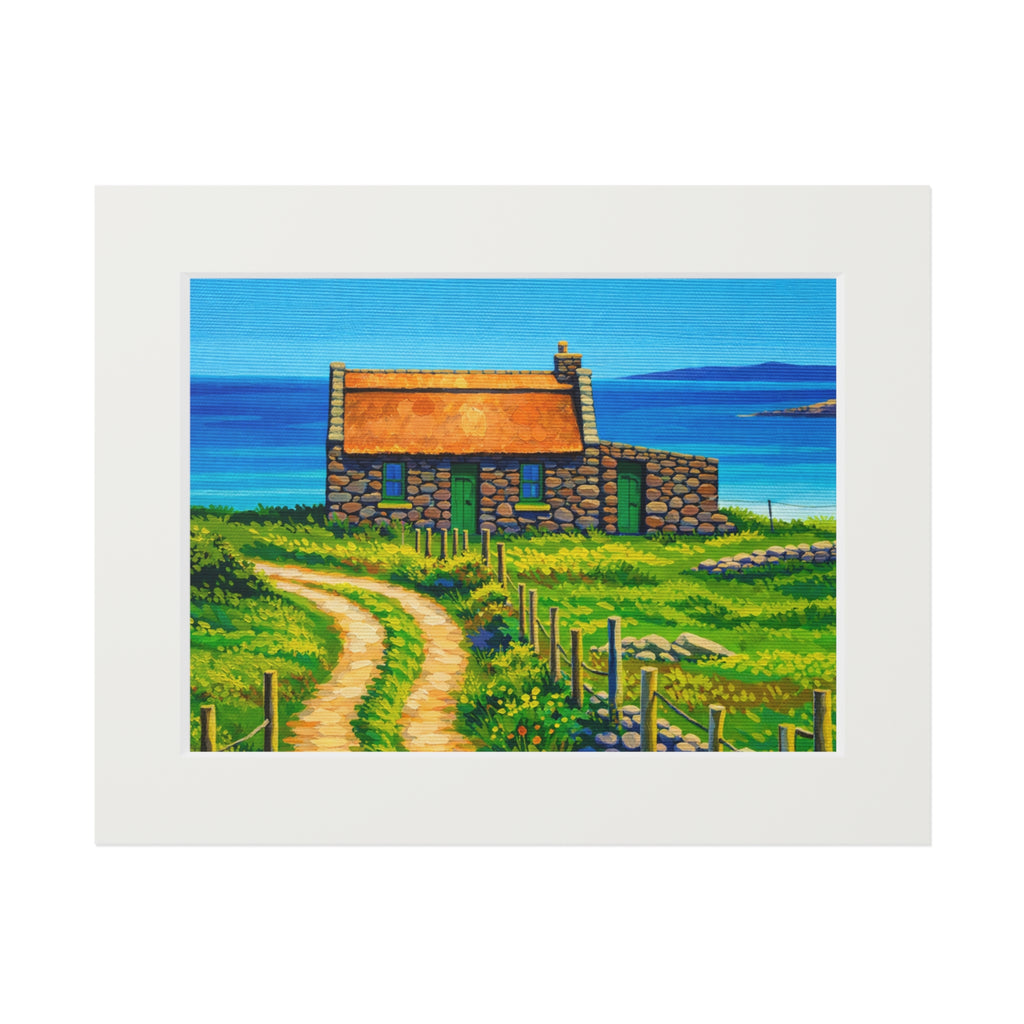 Connemara Cottage - Acrylic Fine Art Print (Passepartout Frame)