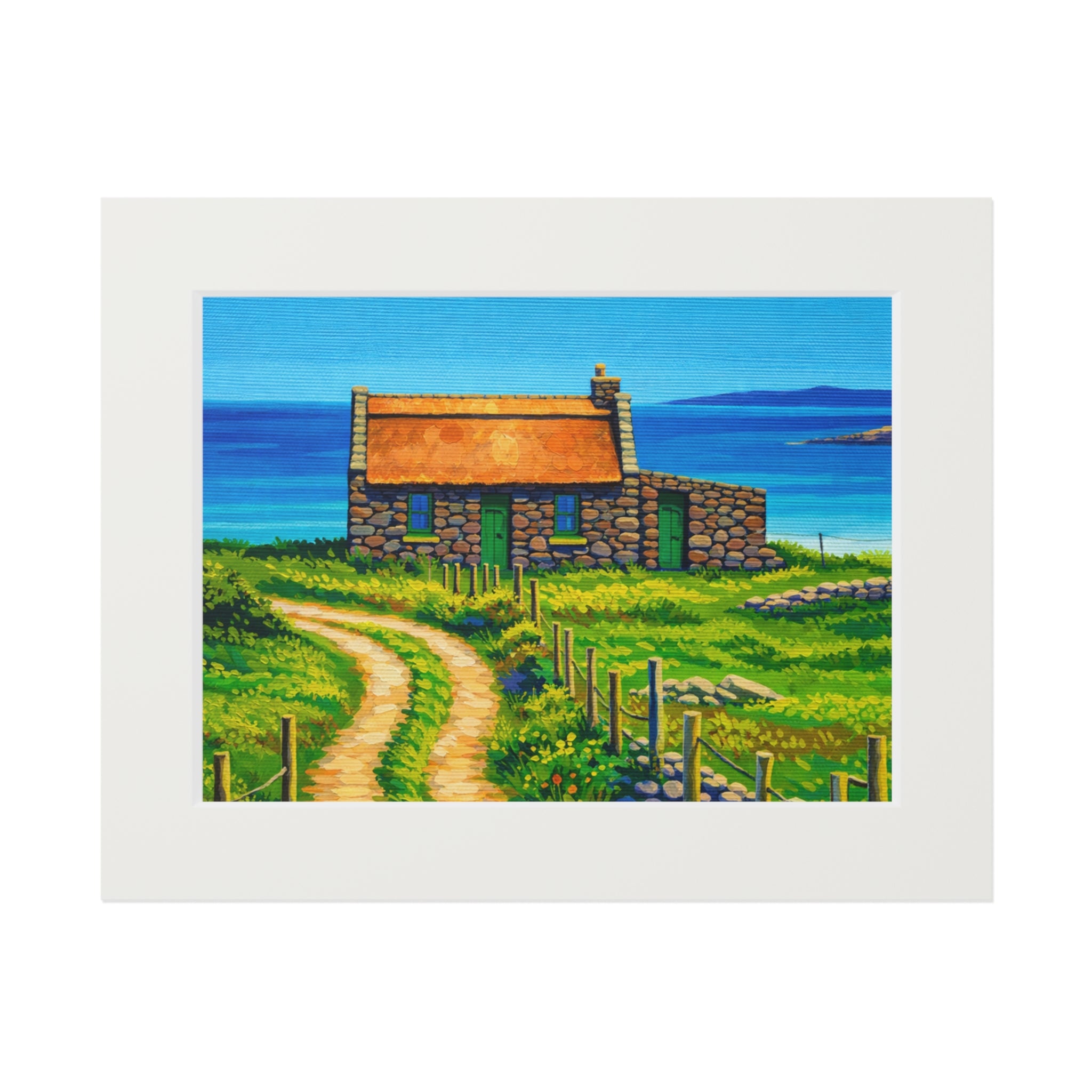 Connemara Cottage - Acrylic Fine Art Print (Passepartout Frame)