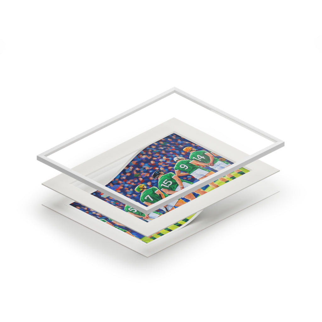 Hurling Line Out - Fine Art Print (Passepartout Frame)
