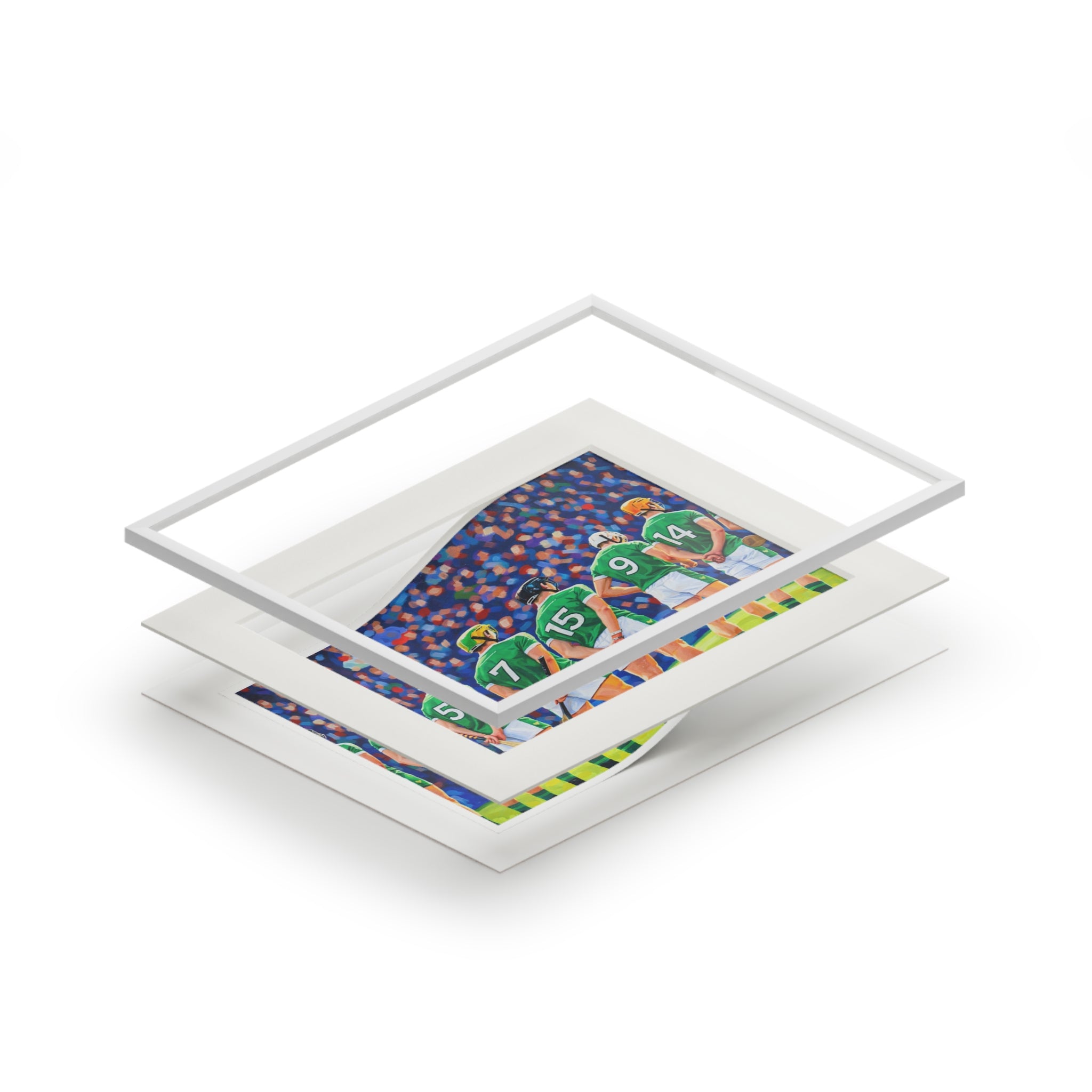Hurling Line Out - Fine Art Print (Passepartout Frame)