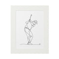 Golfer In Action - Single Line Fine Art Print (Passepartout Frame)