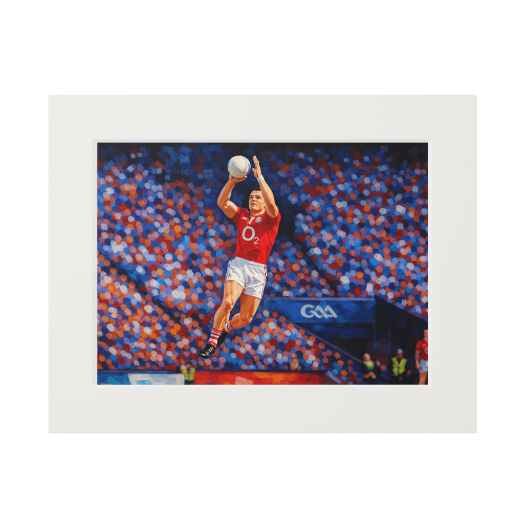 Gaelic Football Catch - Fine Art Print (Passepartout Frame)