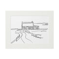 Connemara Cottage - Single Line Fine Art Print (Passepartout Frame)