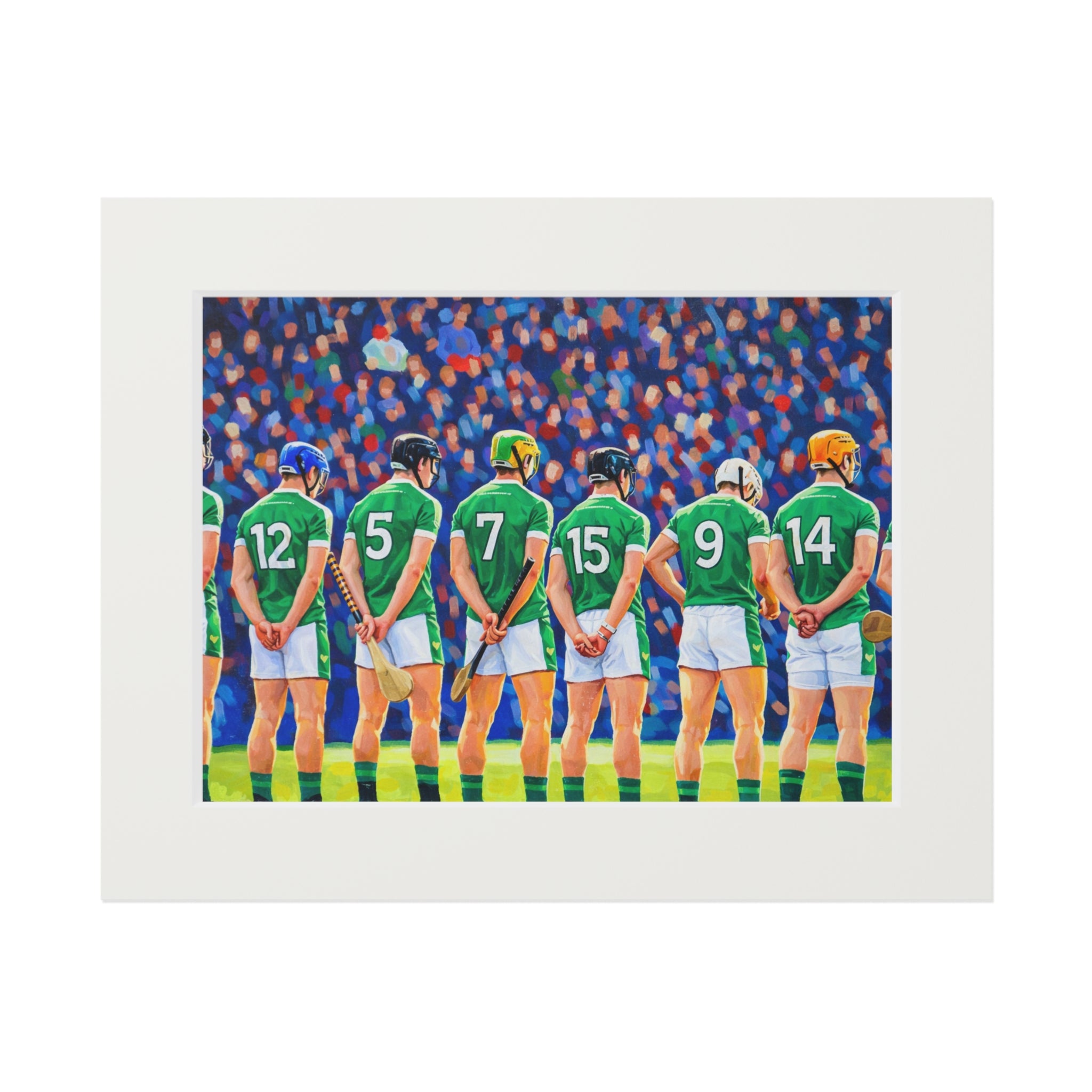 Hurling Line Out - Fine Art Print (Passepartout Frame)