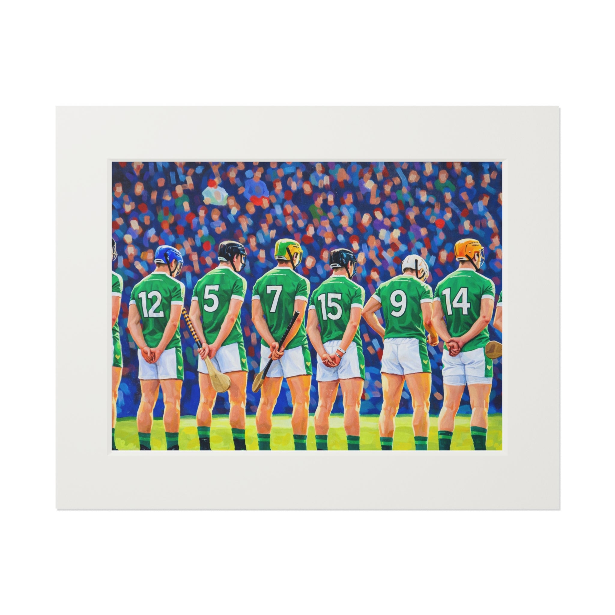 Hurling Line Out - Fine Art Print (Passepartout Frame)