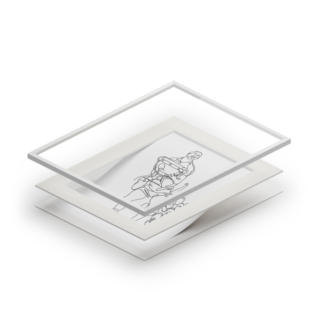 GAA Celebrations - Single Line Fine Art Print (Passepartout Frame)
