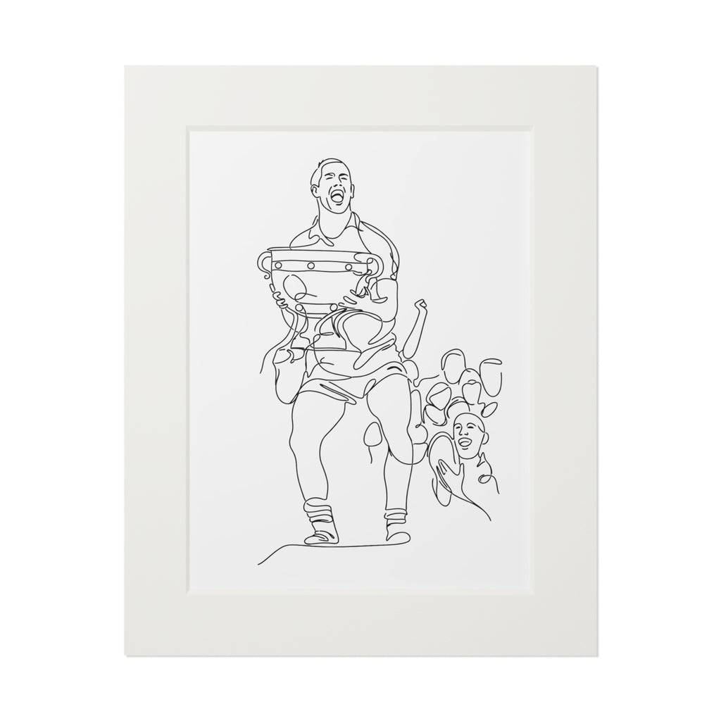 GAA Celebrations - Single Line Fine Art Print (Passepartout Frame)