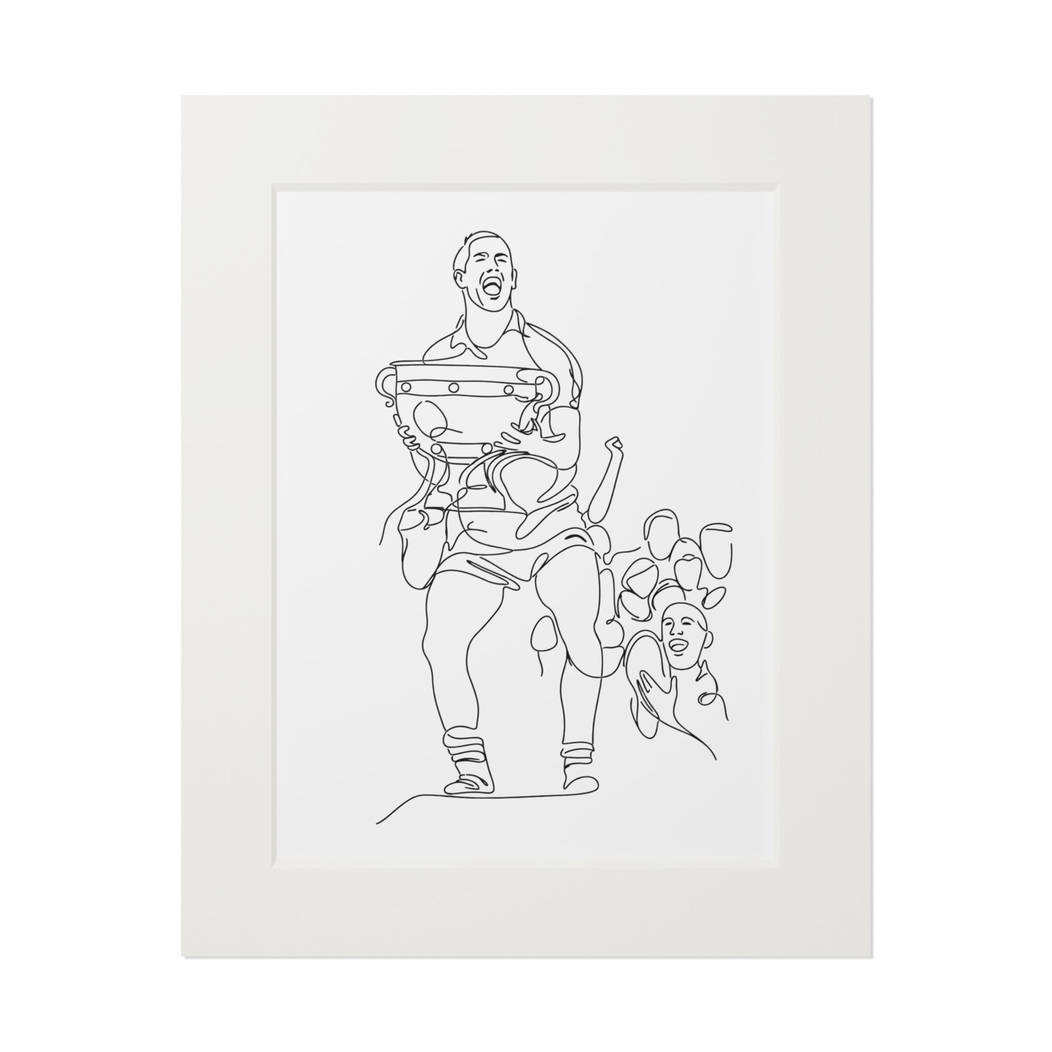 GAA Celebrations - Single Line Fine Art Print (Passepartout Frame)