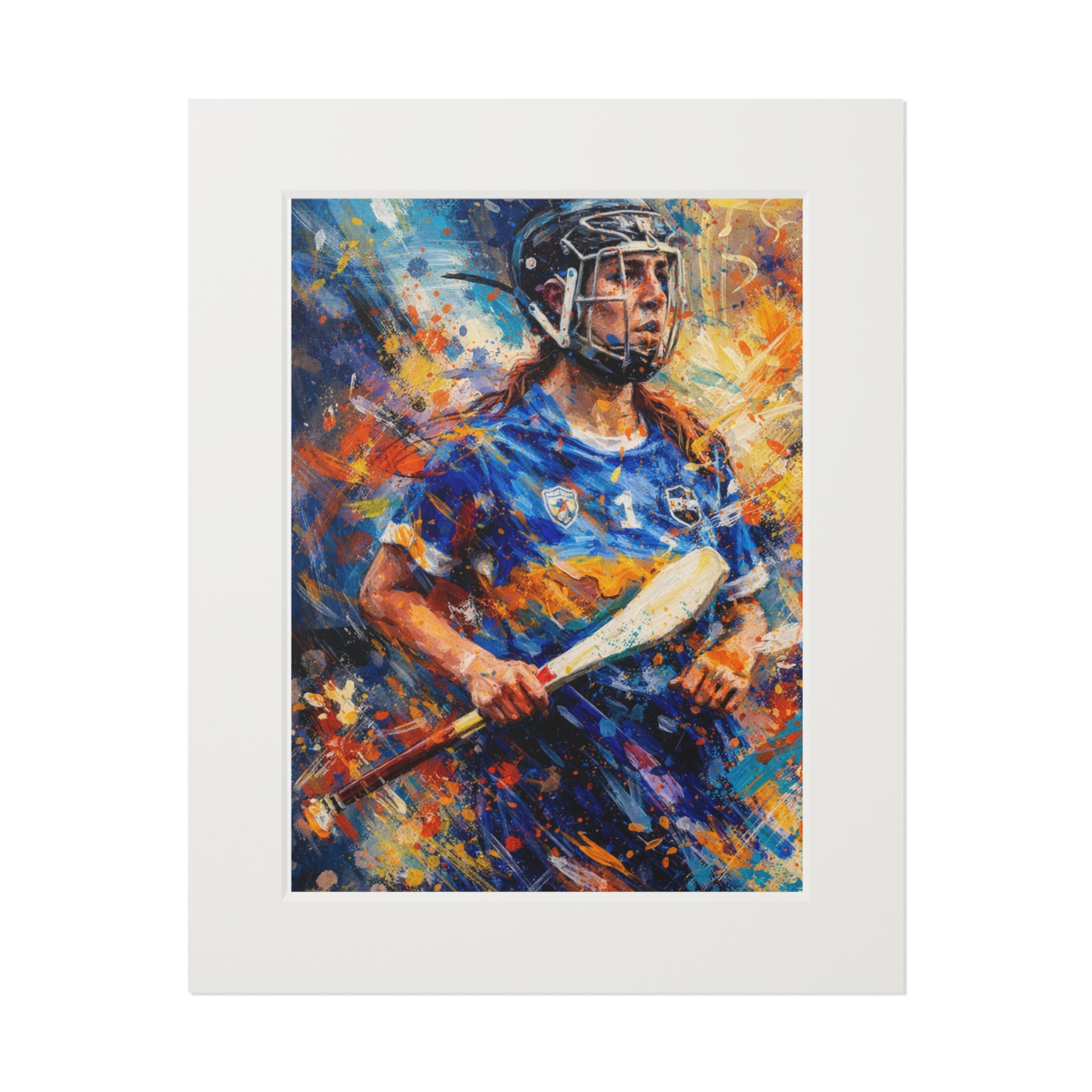 Camogie Player - Expressionism Fine Art Print