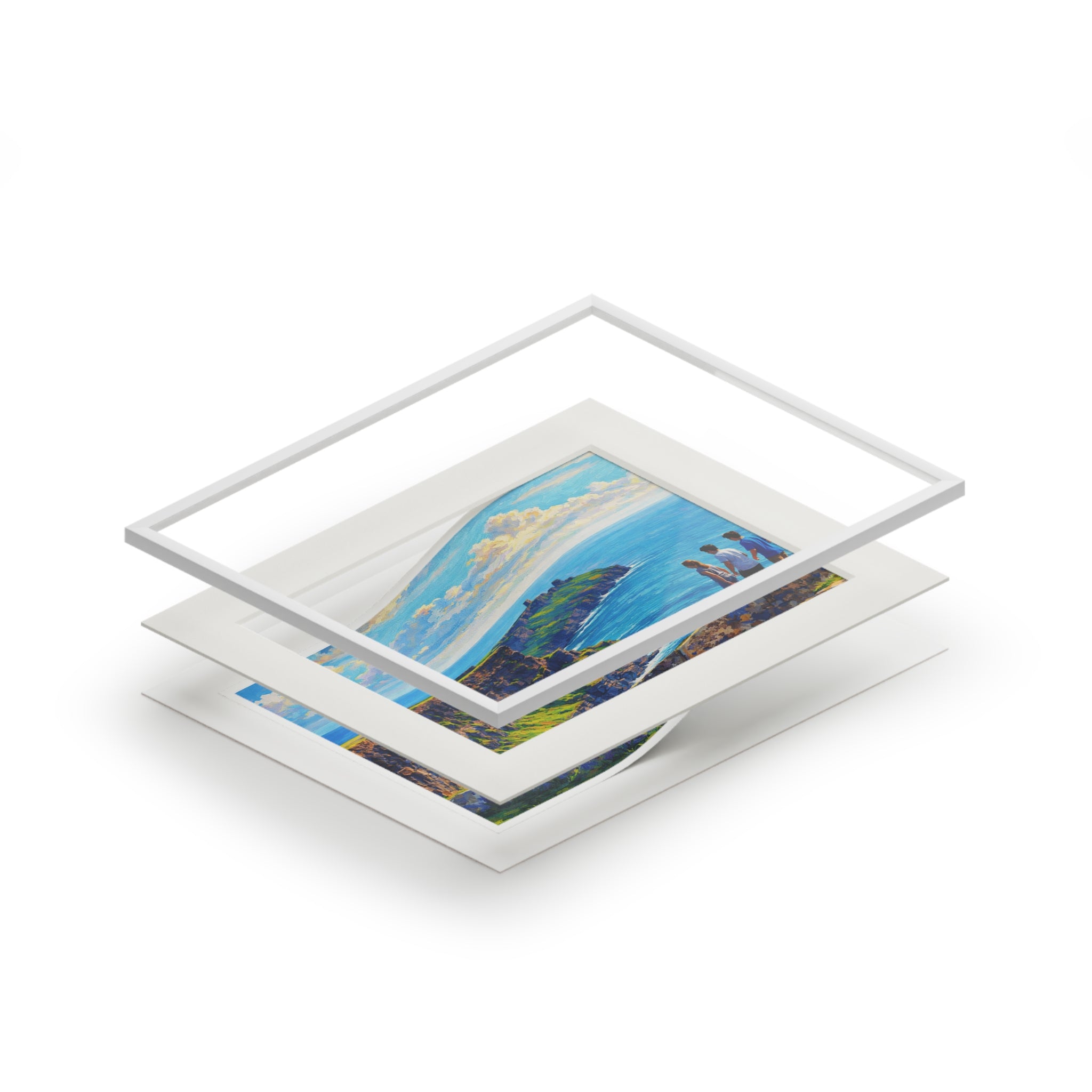 Cliffs of Moher - Acrylic Fine Art Print (Passepartout Frame)