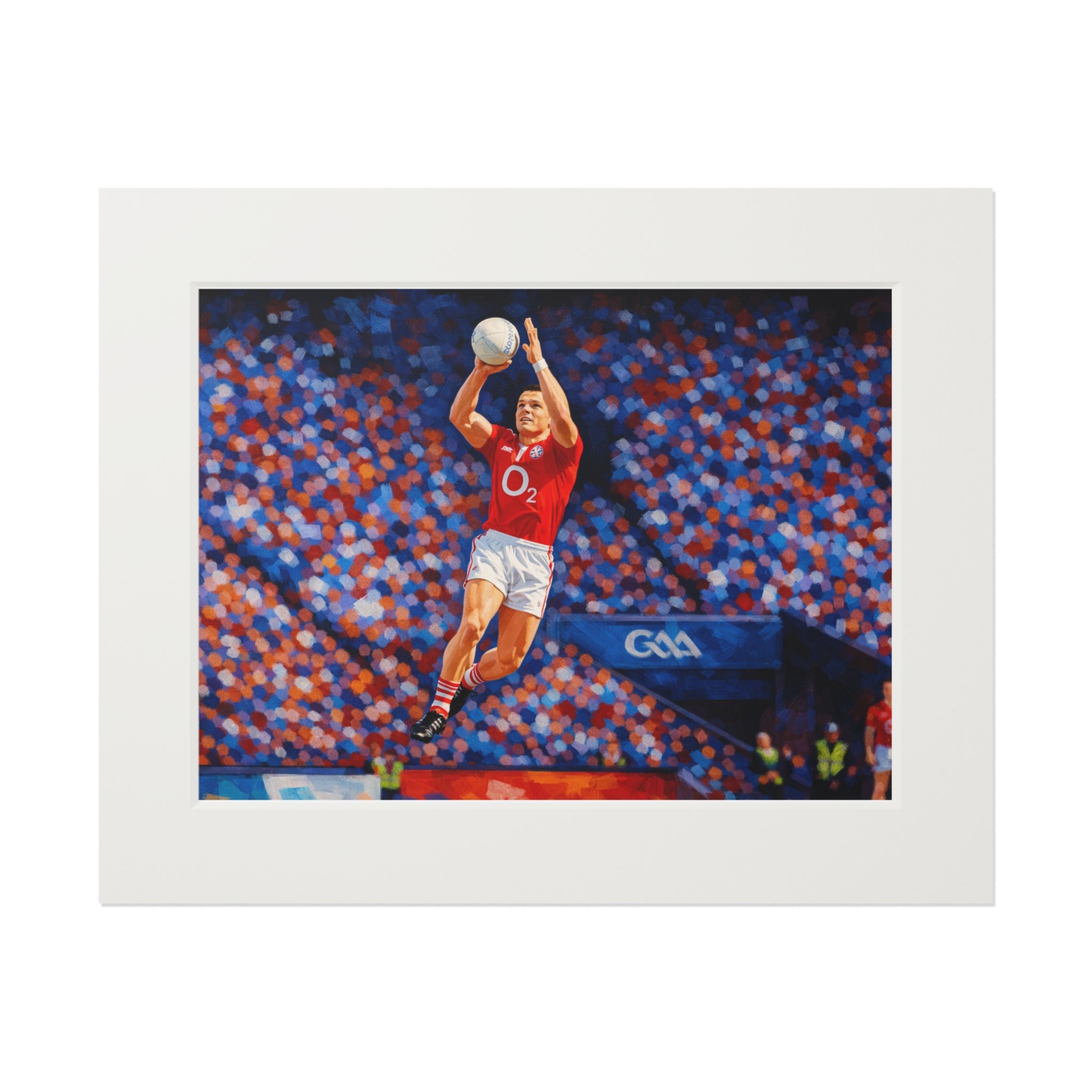 Gaelic Football Catch - Fine Art Print (Passepartout Frame)