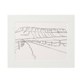 Benbulben, Sligo - Single Line Fine Art Print (Passepartout Frame)
