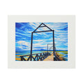 Mulranny Beach Mayo - Single Line Fine Art Print (Passepartout Frame)