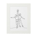 Gaelic Football Clash - Single Line Fine Art Print (Passepartout Frame)