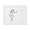 Camogie - Single Line Fine Art Print (Passepartout Frame)