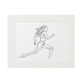 Athletics- Single Line Fine Art Print (Passepartout Frame)